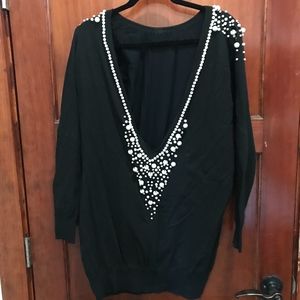 Arrogant cat sweater dress